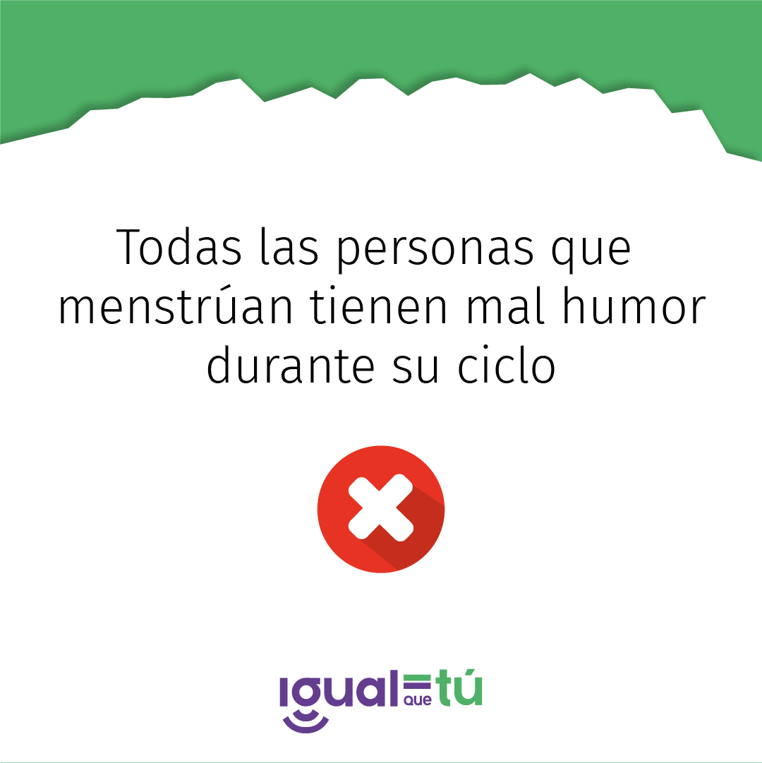 En la imagen se observa el texto: "La menstruación limita la capacidad de las mujeres".